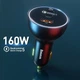 Автомобільний зарядний пристрій Baseus 160W з кабелем USB-C 100W (20V/5A) 1m - зображення 2
