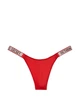 Трусики Victoria's Secret стринги со стразами красные S - изображение 2