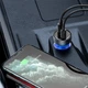 Адаптер в прикурювач 65Вт із швидкою зарядкою USB Type-C прозорий Baseus CCKX-C0A - зображення 4
