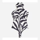 Боди-блуза женская H&M A2609-1168970 M Белая с черным (4000010963) - изображение 4