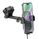Автотримач для телефона з БЗП HOCO HW5 Journey wireless fast charging car holder(center console) Black - зображення 4