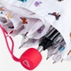 Зонт складной механический Fulton FULL553 Butterfly-Flowers/Белый (2900000179684) - изображение 5