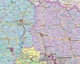 Карта АР Крым, Днепропетровская, Донецкая, Запорожская, Луганская, Харьковская, Херсонская области 115х105 см М 1:640 000 ламинированная - изображение 3