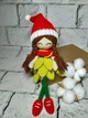 Мягкая игрушка вязаная ручной работы Новогодний эльф амигуруми Hand Made 26 см 202-42 - изображение 1