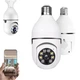 Панорамная IP WiFi камера в патрон Camera 2M видеонаблюдения лампочка датчик движения ночной режим Белая - изображение 11