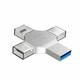 USB флешка Flash Drive XO DK04 USB2.0 4 в 1 на 16 ГБ, виготовлена ​​зі сталі. - зображення 2