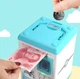 Детская электронная копилка сейф Smart Kids Robot с кодовым замком и сканером отпечатка пальца для бумажных денег и монет Голубой - изображение 2