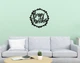 Декоративне панно на стіну з дерева Upwood Decor Вінок Merry Christmas Wreath Merry Christmas 60 х 60 см black - зображення 1