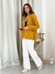 Кардиган с примесью шерсти вязаный женский ARTKNIT Casual 27650 One Size Горчица (4823093442924) - изображение 3