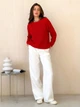 Джемпер женский ARTKNIT Cotton S/M Морковно-красный (4823093443013) - изображение 3