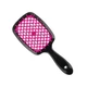 Расческа для волос Janeke Small Superbrush The Original Italian Черная с розовым/малиновым размер Small длинна 17см - изображение 2