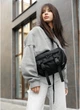 Большая женская поясная сумка бананка Sambag DynamicDart черная тканевая - изображение 1