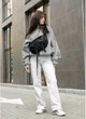 Большая женская поясная сумка бананка Sambag DynamicDart черная тканевая - изображение 3