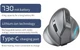 Вертикальная беспроводная аккумуляторная мышь Zelotes, Bluetooth со светодиодным экраном, 2,4 ГГц, 3200 DPI, 8 вертикальных кнопок, игровая. Цвет - Черный - изображение 7