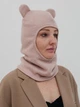 Балаклава теплая шапка D.Hats цвет бежевый с ушками - изображение 2