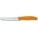 Кухонный нож Victorinox Swiss Classic Tomato and Table лезвие 11 см серрейтор, оранжевая ручка - изображение 1