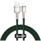 Кабель синхронізації Baseus Cafule Metal Cable USB to Lightning 2.4A 1m Green (CALJK-A06) - зображення 1