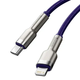 Кабель синхронизации Baseus Cafule Metal Type-C to Lightning PD 20W 2.4А 1m Purple (CATLJK-A05) - изображение 3