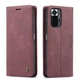 Чехол книжка Caseme с магнитом для Xiaomi Redmi Note 10 Pro бордовый - изображение 1