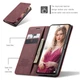 Чехол книжка Caseme с магнитом для Samsung S10e бордовый бумажник - изображение 3