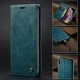 Чохол книжка Caseme з магнітом для iPhone X зелений гаманець - зображення 2