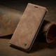 Чехол книжка Caseme с магнитом для Xiaomi Redmi Note 11 11s коричневый бумажник - изображение 1