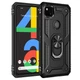 Противоударный чехол с кольцом подставкой для Google Pixel 4a черный матовый - изображение 1