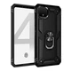 Противоударный чехол с кольцом подставкой для Google Pixel 4 XL черный матовый - изображение 1