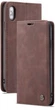 Чехол книжка Caseme с магнитом для iPhone Xs Max кофейный бумажник - изображение 1