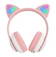 Беспроводные наушники с кошачьими ушками музыкальные блютуз Bluetooth наушники накладные UKC STN 28 Cat розовые - изображение 10