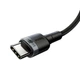 Кабель Baseus Cafule flash charging Cable Type-C toType-C PD2.0 100W 20V 5A 2m CATKLF-ALG1&nbsp;Gray-Black - зображення 2