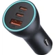 Автомобильное зарядное устройство Baseus Golden Contactor Pro Triple Fast Charger Car Charger 65W U+C+C CGJP010013 Dark Grey - изображение 1