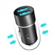 Автомобільний зарядний пристрій SkyDolphin SZ02 Aluminium (2USB, 2.4A) Black (AZP-000074) - зображення 2