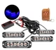 Стробоскоп-мигалка 6 LED 12-24V з пультом керування 4 шт. синій (проблисковий маячок) - зображення 2