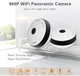 Панорамная он-лайн IP камера WiFi Шайба UKC V380 White (CAM_3708) - изображение 5