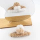Плюшевий Крабик для волосся ANbeauty Біло-коричневий (AN0103280) - зображення 3