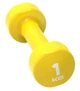 Гантель винил STUDIO DUMBBELL Желтый 1кг (LP8076-1) - изображение 1