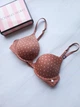 Бюстгалтер женский с пуш-апом в горошек Victoria's Secret Бежевый А-349 32DD/70E - изображение 4