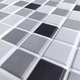 Декоративная ПВХ панель Sticker Wall 960х480х4 мм черно-белая мозаика (1432) - изображение 2