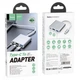 HUB USB Hoco HB14 Картридер Type-C-to-USB3.0/HDMI/PD/3A/67W/0.15М Білий - зображення 2