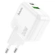 Зарядне мережеве Original Hoco C111A Lucky 1Type-C/1USB/PD30W/QC3.0/3A швидка зарядка для телефону Білий - зображення 1