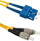 Patchcord światłowodowy Qoltec SC/UPC - FC/UPC Singlemode 9/125 G652D Duplex 1 m Żółty (5901878540436) - obraz 1