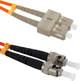 Patchcord światłowodowy Qoltec SC/UPC - ST/UPC Multimode 50/125 OM2 Duplex 1 m Pomarańczowy (5901878540634) - obraz 1