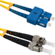 Patchcord światłowodowy Qoltec SC/UPC - ST/UPC Singlemode 9/125 G652D Duplex 1 m Żółty (5901878540597) - obraz 1