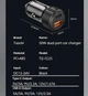 Автомобильное зарядное устройство Toocki 50W qc3.0+PD (1 Type-C + 1 USB) с кабелем - изображение 9
