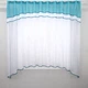 Кухонная гардина VR-Textil № 036к арка белый с лазурным 280х170 см (52-0360) - изображение 1