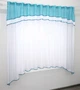 Кухонная гардина VR-Textil № 036к арка белый с лазурным 280х170 см (52-0360) - изображение 2