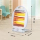 Обогреватель электрический для дома и офиса Domotec MS-5952 Кварцевый Quartz heater 800W - изображение 6