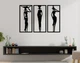 Декоративне панно на стіну з дерева Upwood Decor Африканські жінки African women 80 x 120 см black - зображення 1