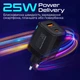 Зарядний пристрій Promate PowerPort-25AC USB-C, USB-A Black (powerport-25ac.black) - изображение 3